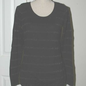 Gap Purple Metallic Stripe Sweater Size Large